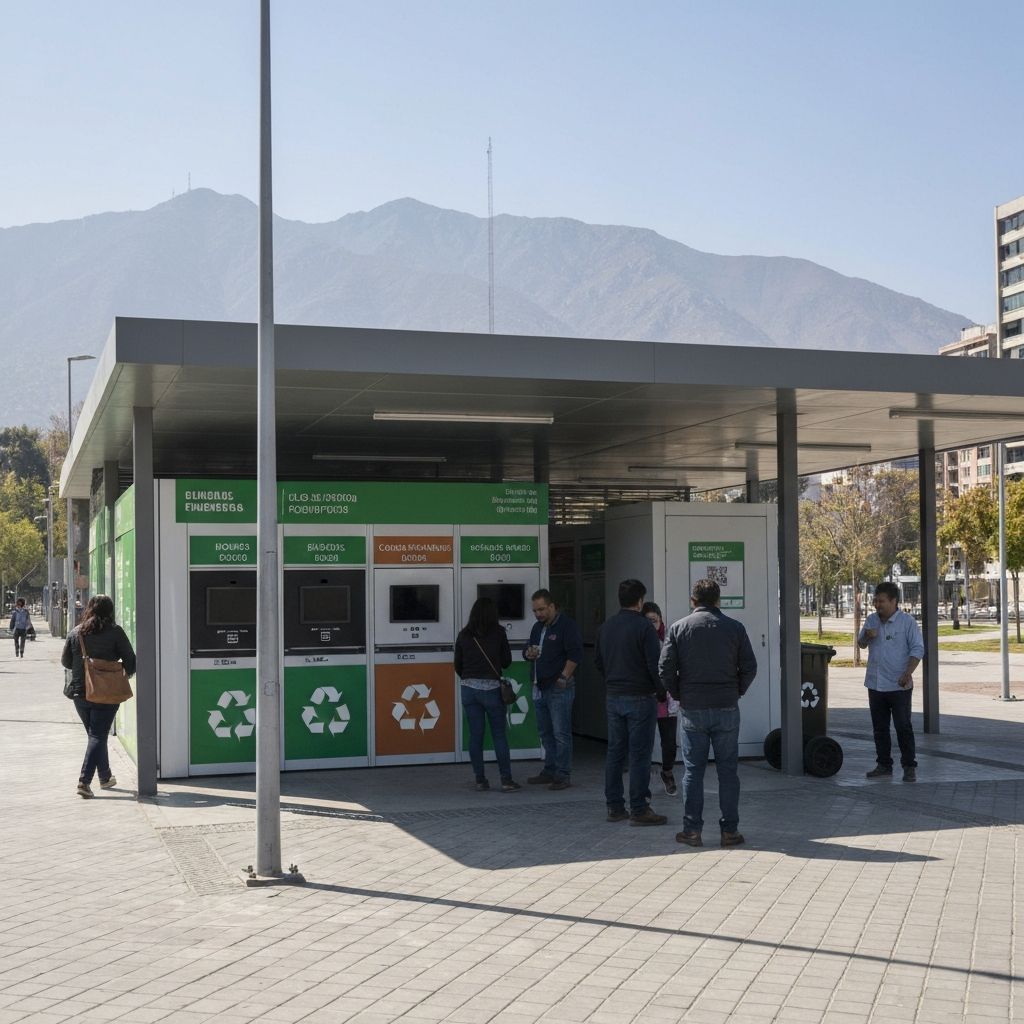 Ponto de coleta de eletrônicos em Santiago do Chile