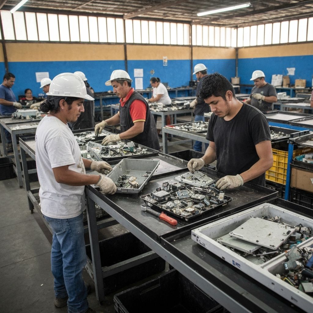 Cooperativa de recicladores de eletrônicos organizada no México